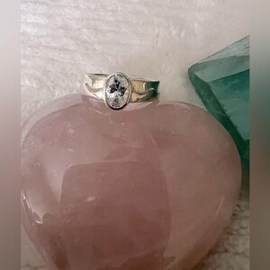 RING SALE! NWOT Super Sparkly Oval CZ Diamond Sterling Silver Ring